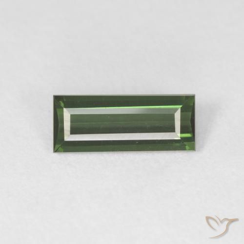 0.76ct Naturel Vert moyen Tourmaline, Baquette, VVS