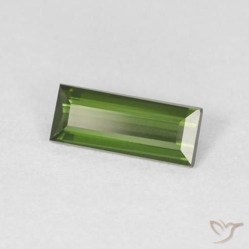 Tourmaline Vert moyen naturelle Baquette, 0.60 ct, VVS