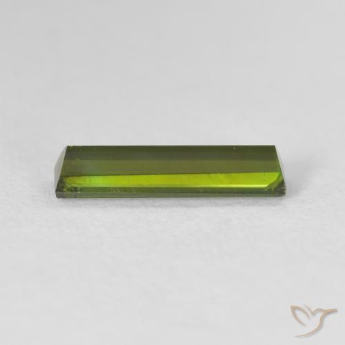 Tourmaline Vert terreux naturelle Baquette, 1.00 ct, VVS