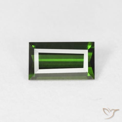 0.82ct Naturel Vert terreux Tourmaline, Baquette, VVS