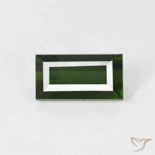 1.18ct Naturel Forêt verte Tourmaline, Baquette, VVS