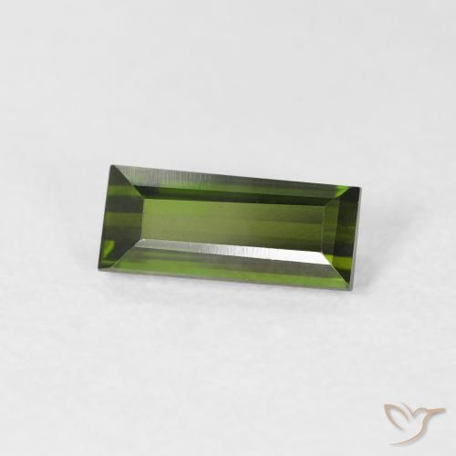 Tourmaline Forêt verte naturelle Baquette, 0.95 ct, VVS