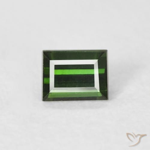 0.35ct Naturel Vert foncé Tourmaline, Baquette, VVS