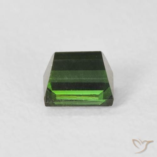 Tourmaline Vert foncé naturelle Baquette, 0.35 ct, VVS
