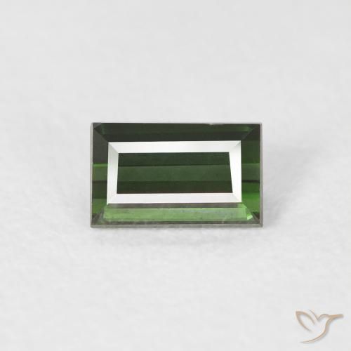 Tourmaline Forêt verte naturelle Baquette, 0.47 ct, VVS