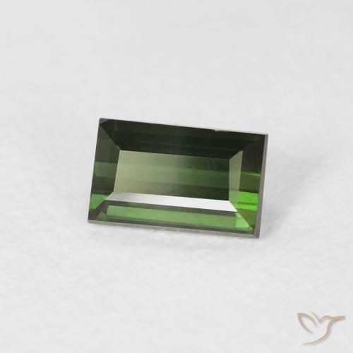 Tourmaline Forêt verte naturelle Baquette, 0.47 ct, VVS