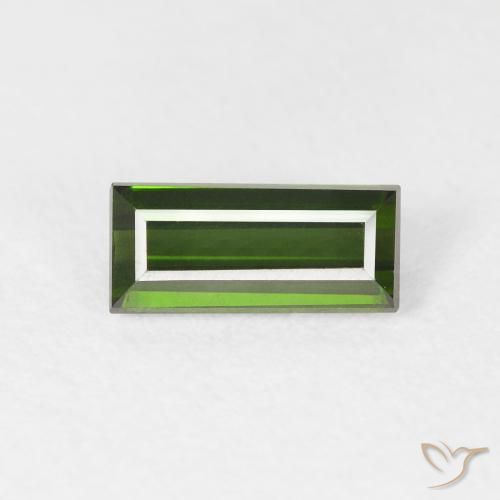 Tourmaline Forêt verte naturelle Baquette, 0.99 ct, VVS