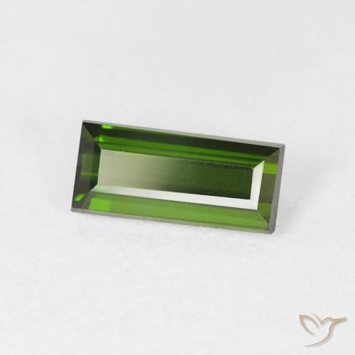 Tourmaline Forêt verte naturelle Baquette, 0.99 ct, VVS