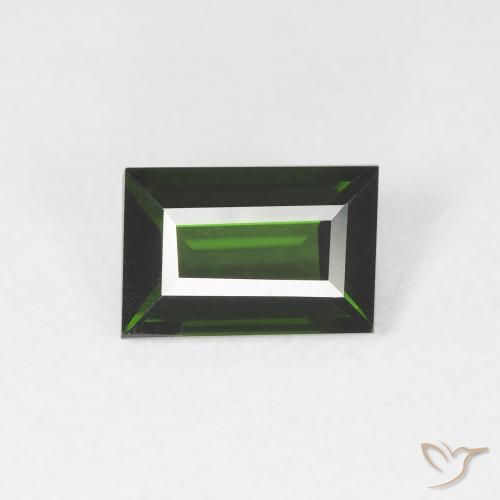 Tourmaline Forêt verte naturelle Baquette, 1.23 ct, VVS