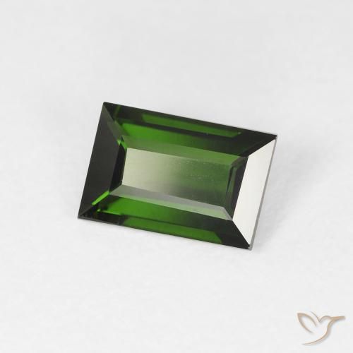 Tourmaline Forêt verte naturelle Baquette, 1.23 ct, VVS