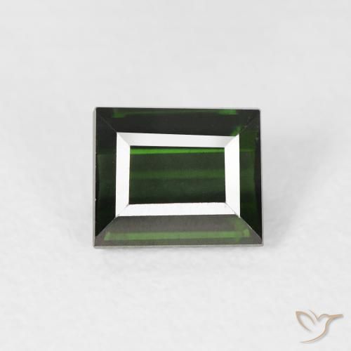 Tourmaline Vert foncé naturelle Baquette, 1.14 ct, VVS