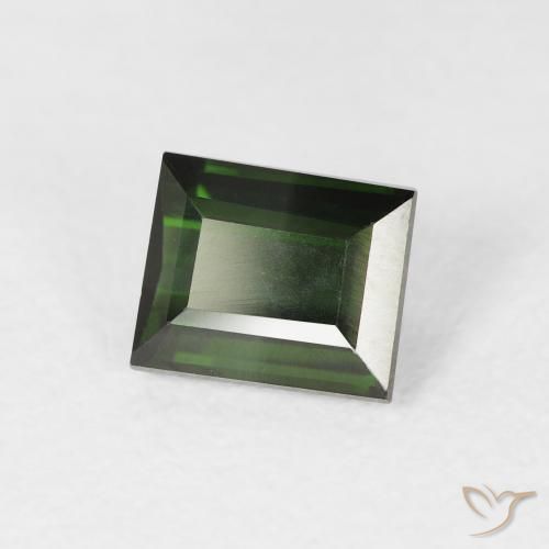 Tourmaline Vert foncé naturelle Baquette, 1.14 ct, VVS