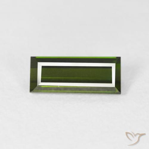 1.24ct Naturel Forêt verte Tourmaline, Baquette, VVS