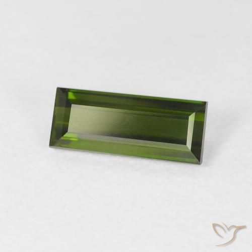 Tourmaline Forêt verte naturelle Baquette, 1.24 ct, VVS