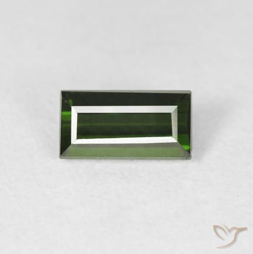 1.07ct Naturel Vert foncé terreux Tourmaline, Baquette, VS