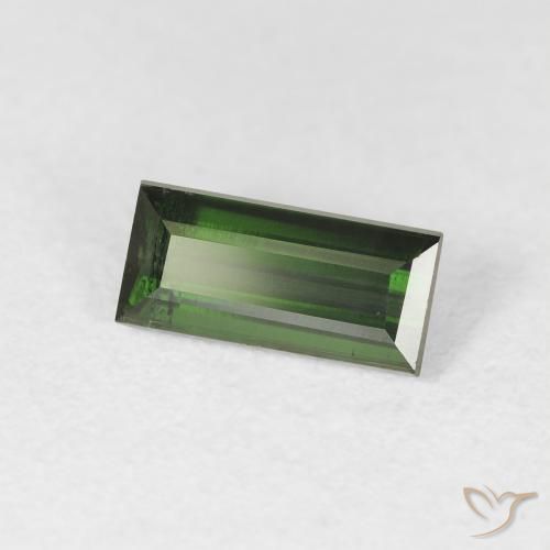 Tourmaline Forêt verte naturelle Baquette, 1.01 ct, VS