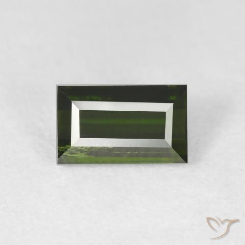 1.71ct Naturel Forêt verte Tourmaline, Baquette, VS