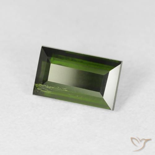 Tourmaline Forêt verte naturelle Baquette, 1.71 ct, VS