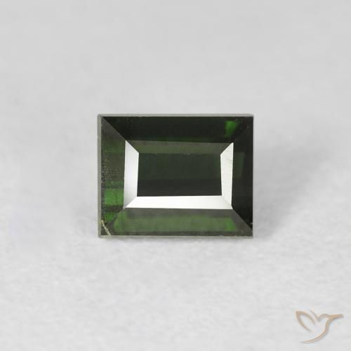 0.88ct Naturel Vert foncé Tourmaline, Baquette, VS
