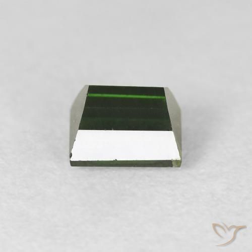 Tourmaline Vert foncé naturelle Baquette, 0.88 ct, VS