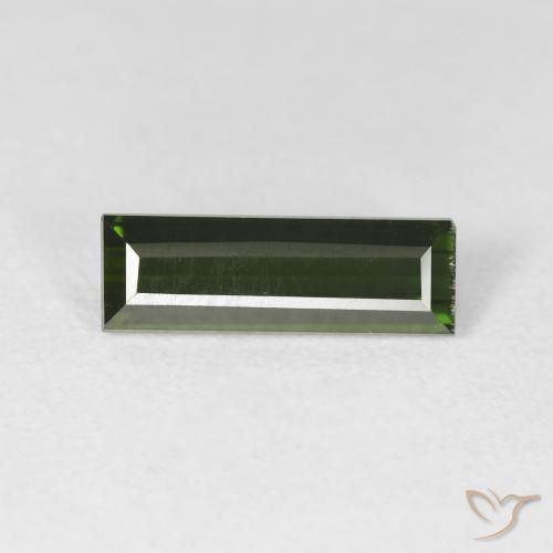 Tourmaline Vert foncé naturelle Baquette, 1.70 ct, VS