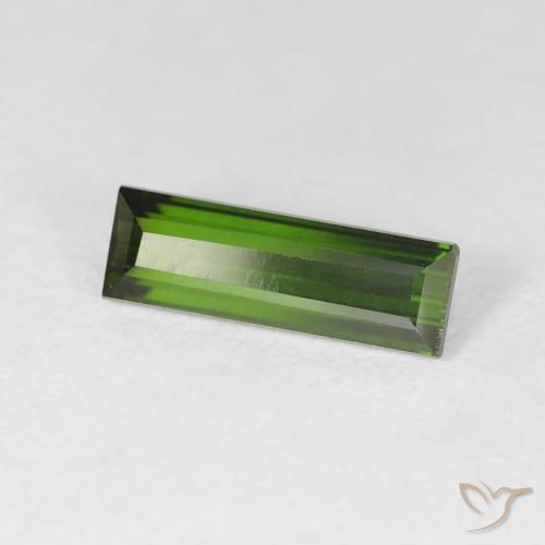 Tourmaline Vert foncé naturelle Baquette, 1.70 ct, VS