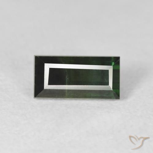 Tourmaline Vert très foncé naturelle Baquette, 1.14 ct, VS