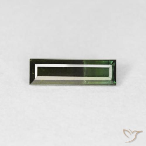 Tourmaline Vert très foncé naturelle Baquette, 0.54 ct, VS