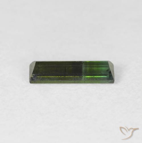 Tourmaline Vert très foncé naturelle Baquette, 0.54 ct, VS