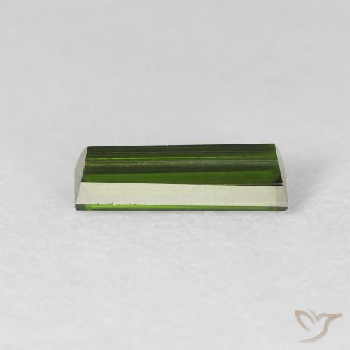 Tourmaline Vert foncé naturelle Baquette, 1.07 ct, VS