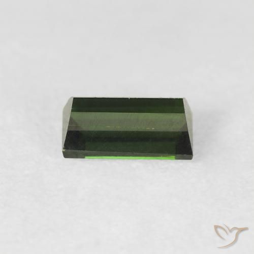 Tourmaline Vert très foncé naturelle Baquette, 0.74 ct, VS