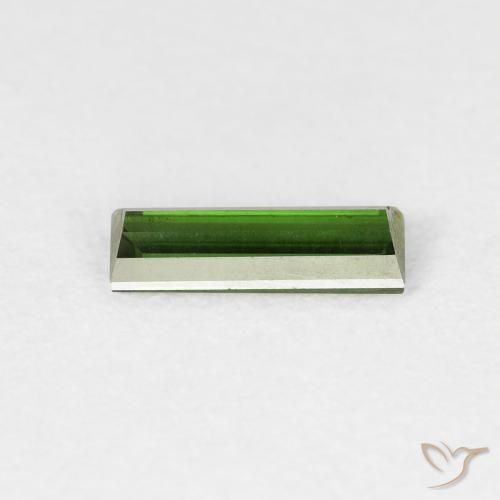 Tourmaline Vert foncé naturelle Baquette, 0.53 ct, VVS-VS