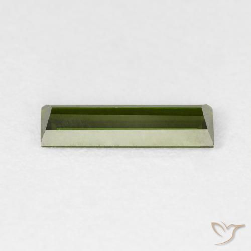 Tourmaline Vert foncé naturelle Baquette, 0.87 ct, VVS-VS