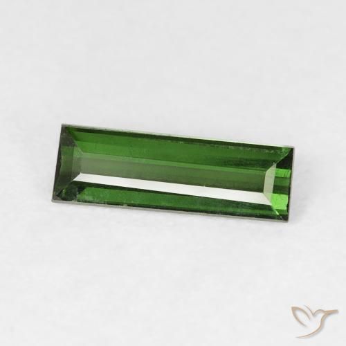 Tourmaline Vert foncé naturelle Baquette, 0.77 ct, VVS-VS