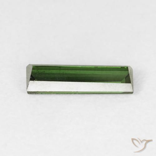 Tourmaline Vert foncé naturelle Baquette, 0.77 ct, VVS-VS