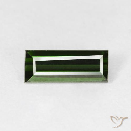 1.09ct Naturel Forêt verte Tourmaline, Baquette, VVS