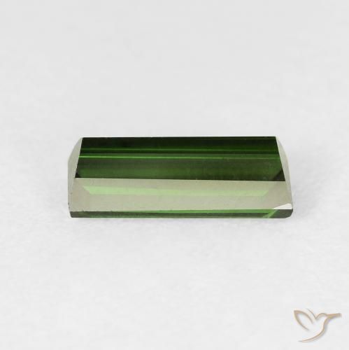 Tourmaline Forêt verte naturelle Baquette, 1.09 ct, VVS