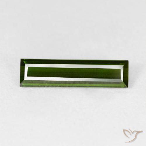 1.59ct Naturel Forêt verte Tourmaline, Baquette, VVS