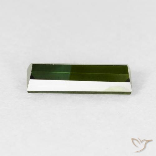 Tourmaline Forêt verte naturelle Baquette, 0.95 ct, VVS