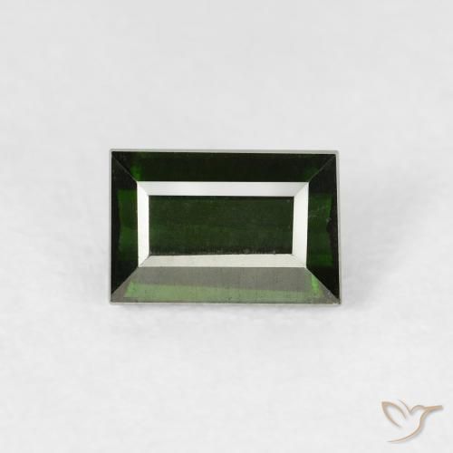 Tourmaline Vert foncé naturelle Baquette, 1.16 ct, VVS