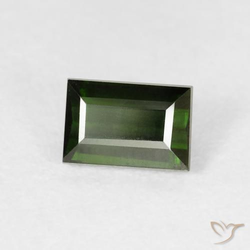Tourmaline Vert foncé naturelle Baquette, 1.16 ct, VVS