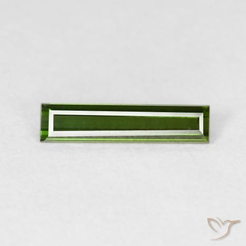 0.70ct Naturel Vert terreux Tourmaline, Baquette, VVS