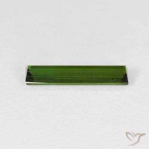 Tourmaline Vert terreux naturelle Baquette, 0.70 ct, VVS