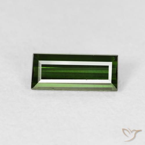 Tourmaline Forêt verte naturelle Baquette, 0.83 ct, VVS