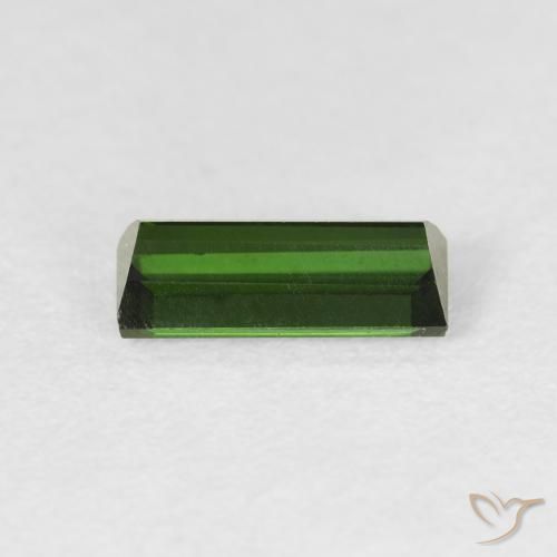 Tourmaline Forêt verte naturelle Baquette, 0.83 ct, VVS