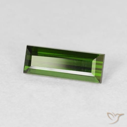 Tourmaline Forêt verte naturelle Baquette, 0.95 ct, VVS
