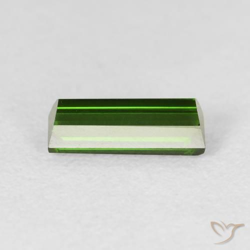 Tourmaline Forêt verte naturelle Baquette, 0.95 ct, VVS