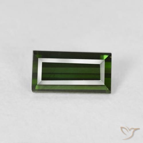 Tourmaline Vert chaud naturelle Baquette, 0.95 ct, VVS