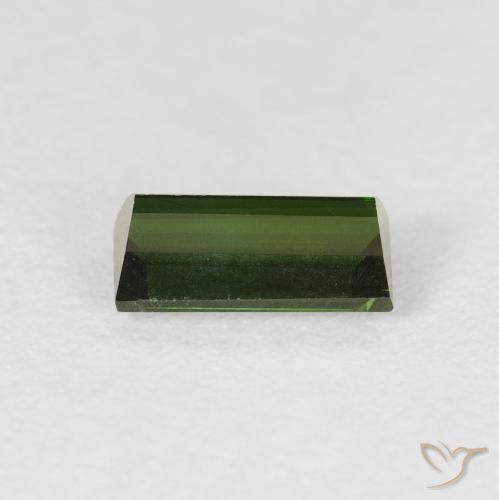 Tourmaline Vert chaud naturelle Baquette, 0.95 ct, VVS