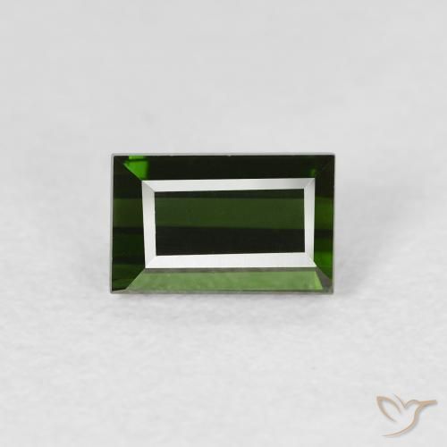 0.90ct Naturel Vert foncé Tourmaline, Baquette, VVS